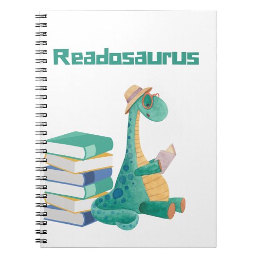 readosaurus恐竜読の本Tシャツ ノートブック (正面)