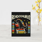 Readosaurus おもしろい Dinosabook's 読 Lover Men カード (黄色い花)