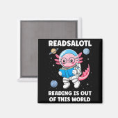 Readsalotl reading is out of this world マグネット (正面/裏面)