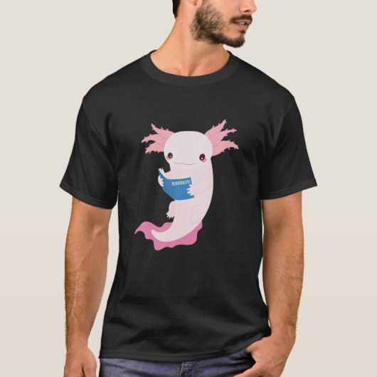 Readsolotl Read Book Axolotl Reading The Walking F Tシャツ (正面)