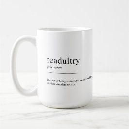 Readultryの定義、ブック愛好家 コーヒーマグカップ