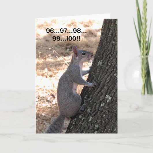 ReadyまたはNot Squirrel誕生日カード カード (正面)
