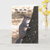 ReadyまたはNot Squirrel誕生日カード カード (黄色い花)