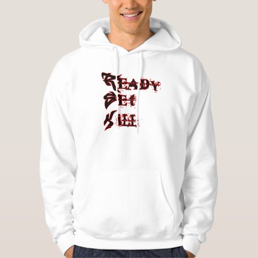 「R'eady 「のS'et 「K'illフード付きスウェットシャツ! パーカ (正面)