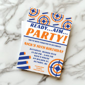 Ready, Aim, Party! ネーブルガン 誕生日パーティー 招待状