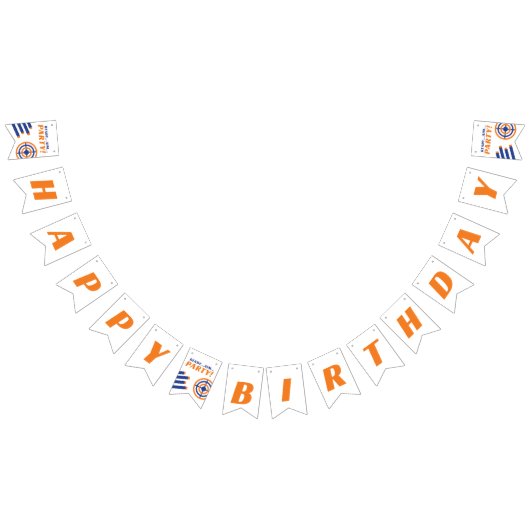 Ready, Aim, Party! Happy Birthday Decor バンティングフラッグ (全)