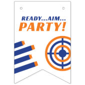 Ready, Aim, Party! Happy Birthday Decor バンティングフラッグ (第1の旗)