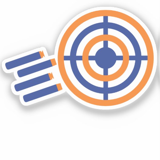 Ready, Aim, Party! Nerf Gun Themed Birthday Party シール (正面)