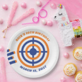 Ready, Aim, Party! Nerf Gun Themed Birthday Party ペーパープレート (パーティー)