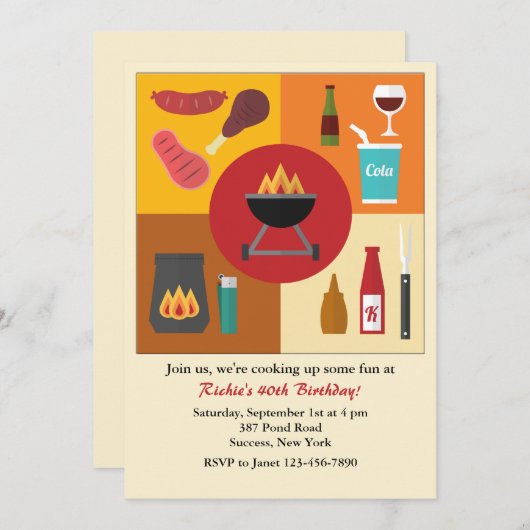 Ready for a Cookout招待状 招待状 (正面/裏面)