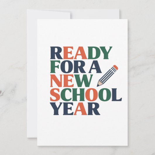 Ready for a New School Year カード (正面)