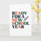 Ready for a New School Year カード (黄色い花)