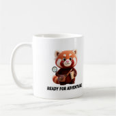 Ready For Adventure Cute Red Panda Explorer コーヒーマグカップ (左)