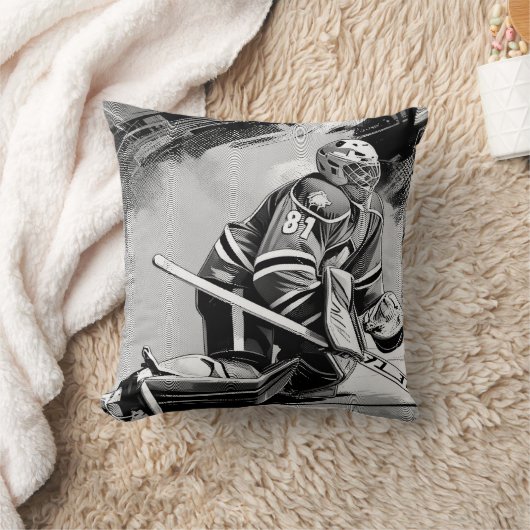 Ready For Anything - Ice Hockey Goalie クッション (ブランケット)