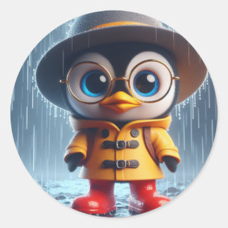 Ready for Anything Penguin ラウンドシール