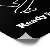 Ready For Bed Dinosaur Skateboarding  ポスター (角)