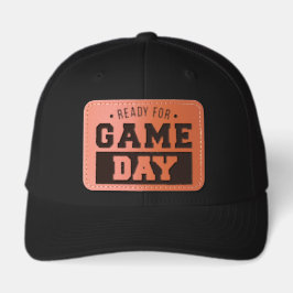 Ready For Game Day Leather Patch Trucker Hat