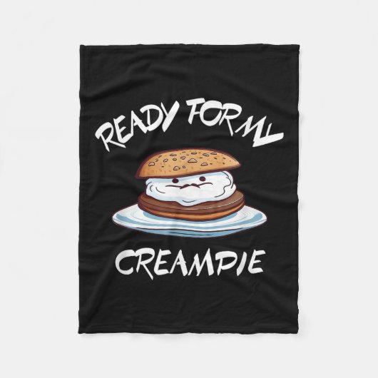 Ready For My Creame Funny フリースブランケット (正面)