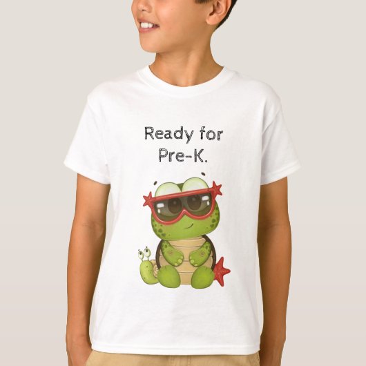 Ready for Pre-K with super cute Turtle.  Tシャツ (正面)