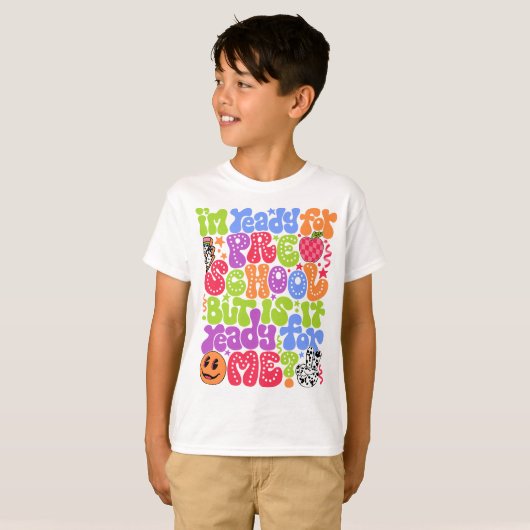 Ready for Preschool Pre-K Readiness Back2School Tシャツ (正面フル)
