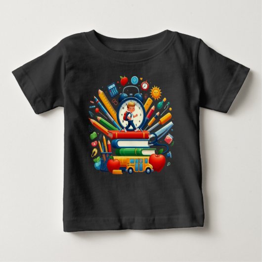 Ready for School: Dynamic Back to School Essential ベビーTシャツ (正面)