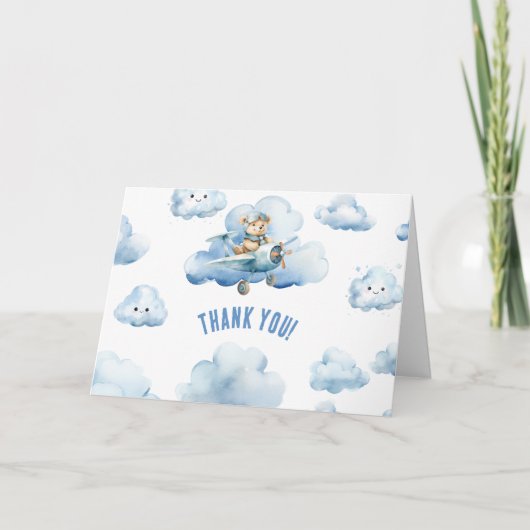 Ready for Teddy's誕生日折り畳みサンキューカード サンキューカード (正面)