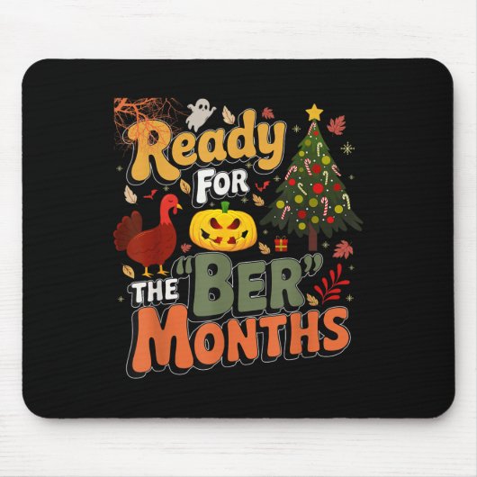 Ready For The Ber Months Fall Lover Autumnal Leave マウスパッド (正面)