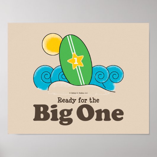 Ready For The Big One Surfboard Surf Posterプリント ポスター (正面)
