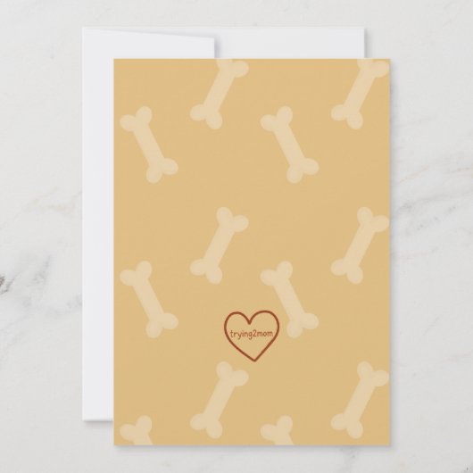 Ready FOUR a Pawty, Dog 4th Birthday Invitation 招待状 (裏面)