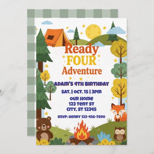 Ready FOUR Adventure, 4th Birthday 招待状 (正面/裏面)