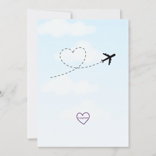 Ready FOUR Take Off, airplane 4th Birthday 招待状 (裏面)