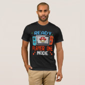 Ready Player One モード ピクセルアート ゲーミングTシャツ Tシャツ (正面フル)