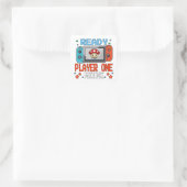 Ready Player One モード - レトロピクセルゲーマーデザイン スクエアシール (バッグ)
