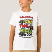 "Ready Set Go" モンスタートラック キッズTシャツ Tシャツ (正面)