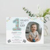 Ready Set Go First Birthday 招待状 (スタンド正面)