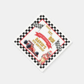 Ready Set Go Race On Birthday Party スタンダードカクテルナプキン (角)