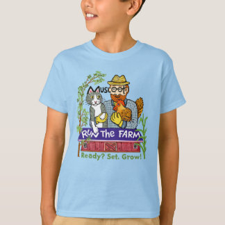 「Ready, Set, Grow」デザインで農場を走ろう Tシャツ