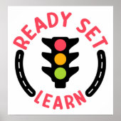 Ready Set Learn – Traffic Light Inspired Logo ポスター (正面)