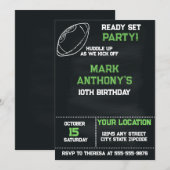 Ready Set Party Football Birthday Invitation 招待状 (正面/裏面)