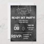 Ready Set Party Football Watch Party Invitation 招待状 (正面)