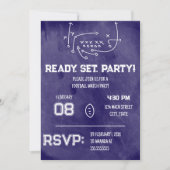 Ready Set Party Football Watch Party Invitation 招待状 (正面)