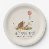 Ready to ポップ・アートの Matues Hedgehog Balloon Girl Cla ペーパープレート (正面)