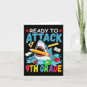 Ready To Attack 9th Grade Back To School Shark Nin カード (正面)