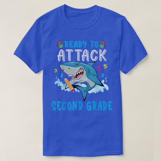 Ready To Attack Second Grade Shark Fist Day Of 2nd Tシャツ (デザイン正面)