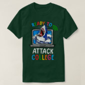 Ready To Attack Virtual College Shark Back To Scho Tシャツ (デザイン正面)