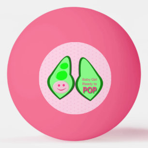 『Ready to Baby ポップ・アートの Girl Pink Pea』 （Baby Girl  卓球ボール