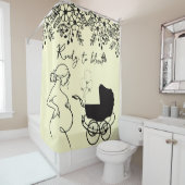 Ready to Bloom Baby Shower Backdrop シャワーカーテン (インサイチュ)