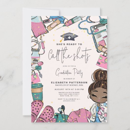Ready to Call Shotsナース卒業パーティー 招待状 (正面)