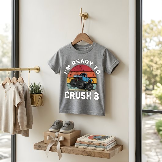 Ready to Crush 3 Monster Truck Birthday Tee Tシャツ
