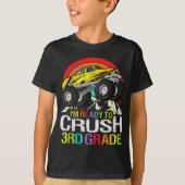 Ready To Crush 3rd Grade School Monster truck Tシャツ (正面)